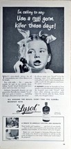 1948 LYSOL - Real Germ Killer - Disinfect with Lysol - Cleaners Vintage Print Ad - $9.10