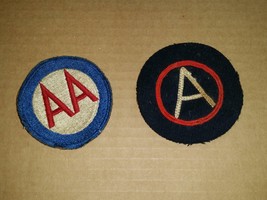 2 Vintage US Army Patches WWI A Attack Defense Infantry WWII AA Command - £31.44 GBP