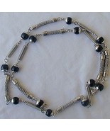Maskit onyx and metal necklace - $4,504.98 MXN