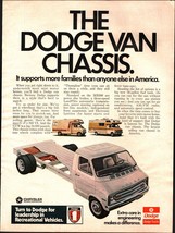 1974 Dodge Van: Chassis Supports More Families Vintage Print Ad Nostalgi... - $26.92
