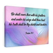 Express Your Love Gifts Scripture Canvas Under His Wings Psalm 91:4 Christian Wa - $79.19