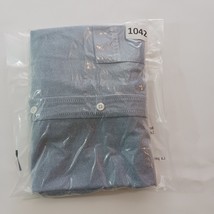 George Button-Down Collar Men's Blue Cotton Shirt Short Sleeve Size L (42-44) image 14