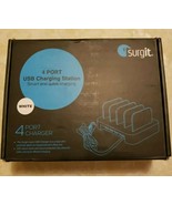 SURGIT Universal 4.8-Amp 4 Port USB Wall Charging Adapter Charger - White - £11.40 GBP