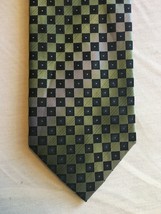 NEW Alexander Julian Colours Green Checkered Woven Tie - Never Worn - £5.34 GBP