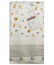 Nuby 4Pack Neutral Receiving Blankets Gift Set Zoo Theme - £21.03 GBP