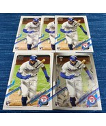 Lot of 5 2021 Topps Leody Taveras Rookie #264 Texas Rangers RC Chrome Be... - $2.00