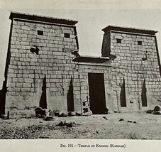1942 Egypt Temple of Khonsu Historical Print Antique Ephemera 8x5 - $14.01 CAD
