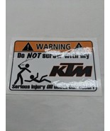 Warning Do Not Screw With My KTM 4&quot; Decal Sticker - £15.09 GBP
