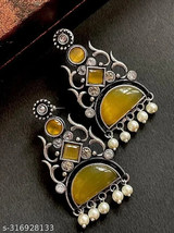 Kundan Oxidised Silver Jewelry Set Party Wear Women Indo-western Jewellery d - £11.94 GBP