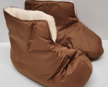 Duvet Slippers Size Medium 7-8 Brown Luxury Plush Soft - £14.87 GBP