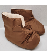 Duvet Slippers Size Medium 7-8 Brown Luxury Plush Soft - £14.67 GBP