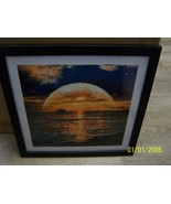 Handcrafted Diamond Art Painting of the sun going down with the Beach 12... - £35.38 GBP