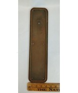 20s Corbin Solid Bronze Door Finger Push Plate 4x16&quot; Large Restoration H... - $3,646.08 MXN
