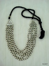Vintage Sterling Silver Necklace Silver beads mala necklace handmade - $464.31