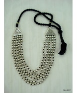 Vintage Sterling Silver Necklace Silver beads mala necklace handmade - £363.61 GBP