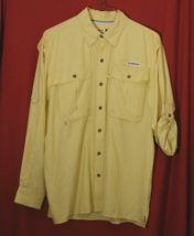 Magellan Angler Fit Mens M Yellow Check MagWick Outdoor Fish Gear Shirt LS - $455.84 MXN