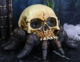 Creepy Crawler Tarantula Arachnid Skulltula Spider Bizarre Skull Figurine Decor - £16.02 GBP