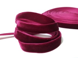 1/2 inch 13mm wide - 5 yds - 25 yds Burgundy Red Velvet Ribbon Trim W16 - £4.77 GBP+