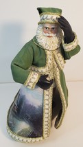 Thomas Kinkade Christmas Claus figurine with black gloves - £11.81 GBP