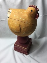 Foreside Rustic 13” By 7” Wood Hand Painted Wood Rustic Cracked Chicken Hen - £39.29 GBP