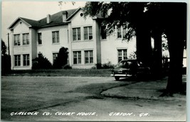 Vtg Cartolina RPPC 1940s Gibson Georgia Ga Glascock Contea Court Casa Auto S21 - £7.65 GBP