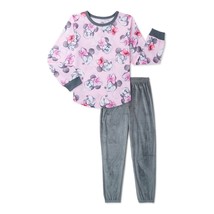 Disney Minnie Mouse Girls Long Sleeve Top and Pants Pajama Set, Size XS (4-5) - £15.59 GBP