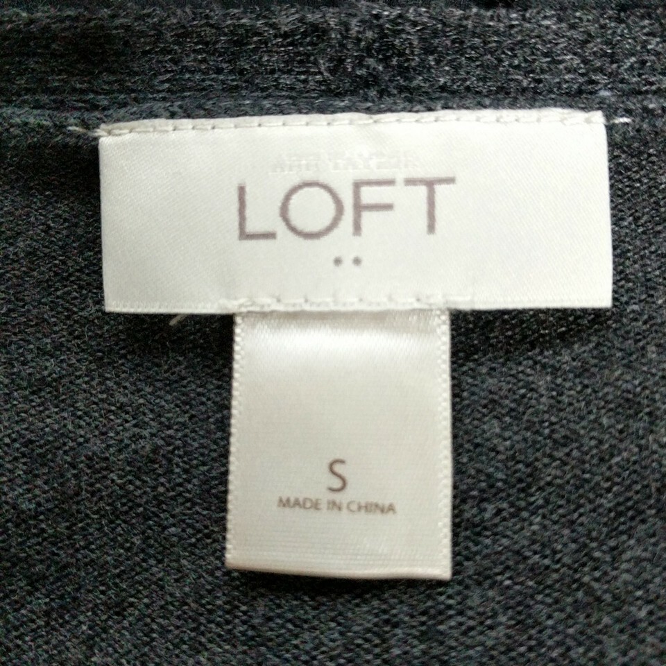Ann Taylor Loft Womens Lightweight Sweater Small Gray Sleeveless Scoop Neck Item image 3