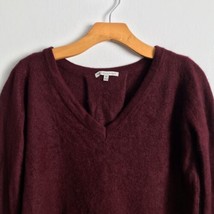 Rebecca Minkoff Cashmere Sweater XS Red Long Sleeve V Neck Pullover Boho - £40.87 GBP