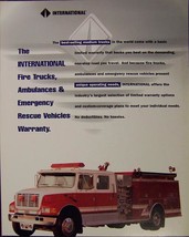 1997 International Fire Trucks, Rescue Vehicles Specifications Sheet - $10.00