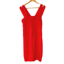 Esley Women&#39;s Dress size Medium Sleeveless Ribbon Straps Lined Red - £17.91 GBP