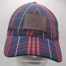 Love Your Melon Baseball Cap USA Made Plaid Red Blue Trucker hat Strapback  - $19.96