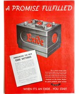 1947 Exide Battery Advertisement  Automobilia Electric Storage Company D... - $41.12 CAD