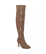 Journee Collection Trill Women Over the Knee Combat Boots Size US 8M Taupe - £23.46 GBP