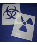 Radiation-Bio Hazard Stencils- 2 Pc Set- 14 mil Mylar 8 x 10 Inches - $24.54