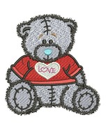 Teddy bear I love you machine embroidery design, instantly download - $3.49