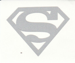 REFLECTIVE Superman silver fire helmet hard hat decal RTIC window sticker - $3.46