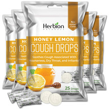 Herbion Naturals Cough Drops with Honey Lemon Flavor, Soothes Cough - 5 Packs - $20.99