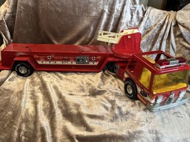 Vintage Metal Muscle Nylint Aerial Hook-N-Ladder Fire Truck Engine Co. No. 1 SEE - $37.39