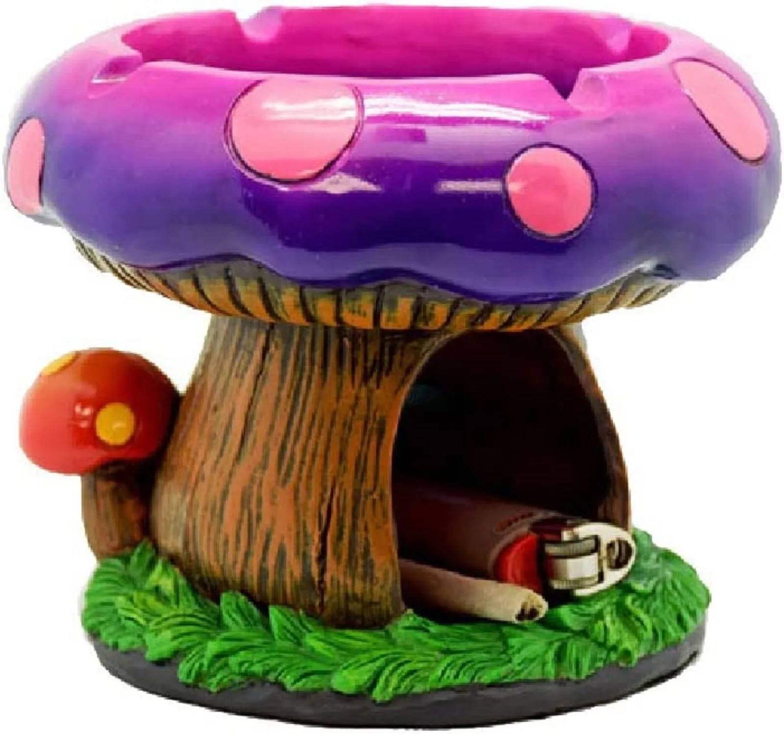 Fantastical Mushroom House Ashtray w/ Storage - 5.5" x 4.5" - £30.90 GBP