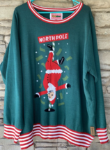 Ugly Christmas Sweater Tipsy Elves Naughty Pole Dancing Santa North Mens XXL - £21.03 GBP