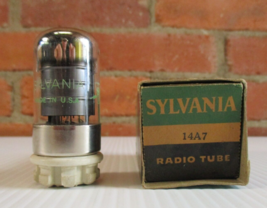 Sylvania 14A7 Vacuum Tube Black Plate TV-7 Tested New Old Stock In Box - $6.00