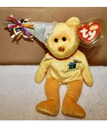 TY Beanie Baby November Teddy Birthday Bear 8&quot; 2002 Mint Tag Stuffed Ani... - $150.70 MXN