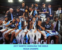 2017 NORTH CAROLINA TAR HEELS 8X10 NC TEAM PHOTO NCAA BASKETBALL CHAMPS - £3.94 GBP
