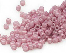Miyuku Delicas 11/0, Op Rose Luster 210, 50g bag of beads, dusty pink, m... - £15.88 GBP
