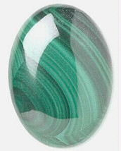 Genuine Malachite Cab, 40x30 mm cabochon, 30x40mm, green stone - £29.91 GBP