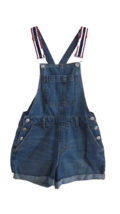 Forever 21 Los Angeles Denim Overall Shorts Womens Size Small Blue Denim Overall - £8.75 GBP