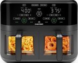 CHEFMAN RJ38-SQPF-3TDB-2W 6 Quart Dual Basket Air Fryer Oven (Open Box) - $53.09