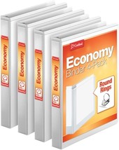 3 Ring Binder, 1 Inch, Presentation White, Holds 225 Sheet 4 Pack of Binder - $38.01 CAD