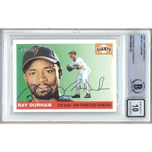 Ray Durham San Francisco Giants Autograph 2004 Topps Heritage #86 BGS Auto 10 SF - £78.55 GBP