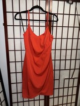 Laundry By Shelli Segal Womens Orange Twist Spaghetti Strap Slip Dress 2 - £14.42 GBP